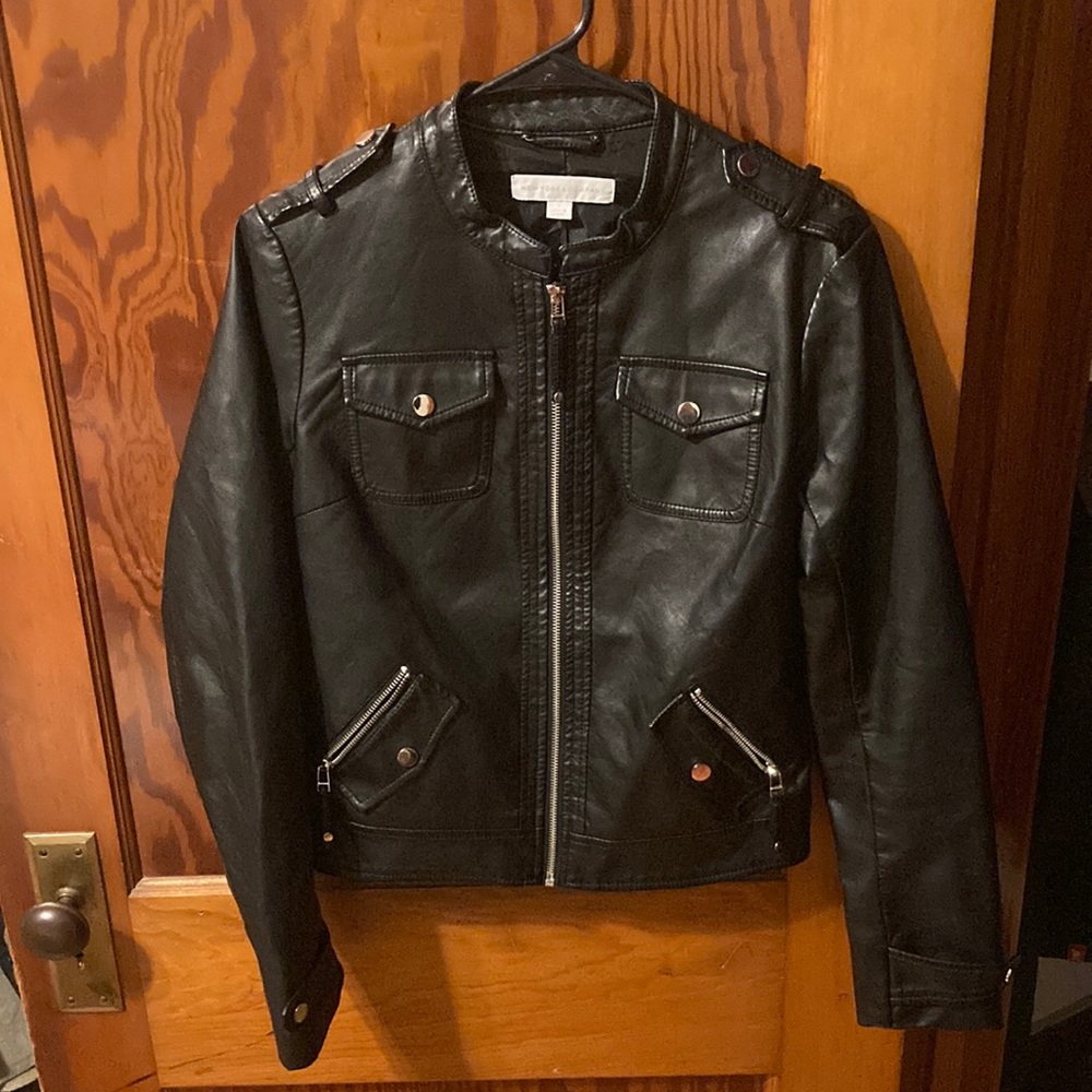 New York and Company Faux Leather Jacket